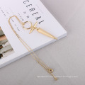 Popular Western Style Women Jewelry Vogue Beautiful Cross-Shaped Alloy Pendant Necklace